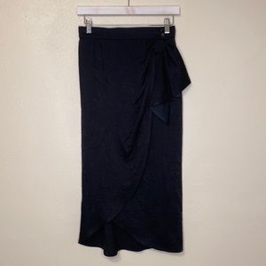 ESCADA Couture Silk Wrap Skirt - Black - Size 36